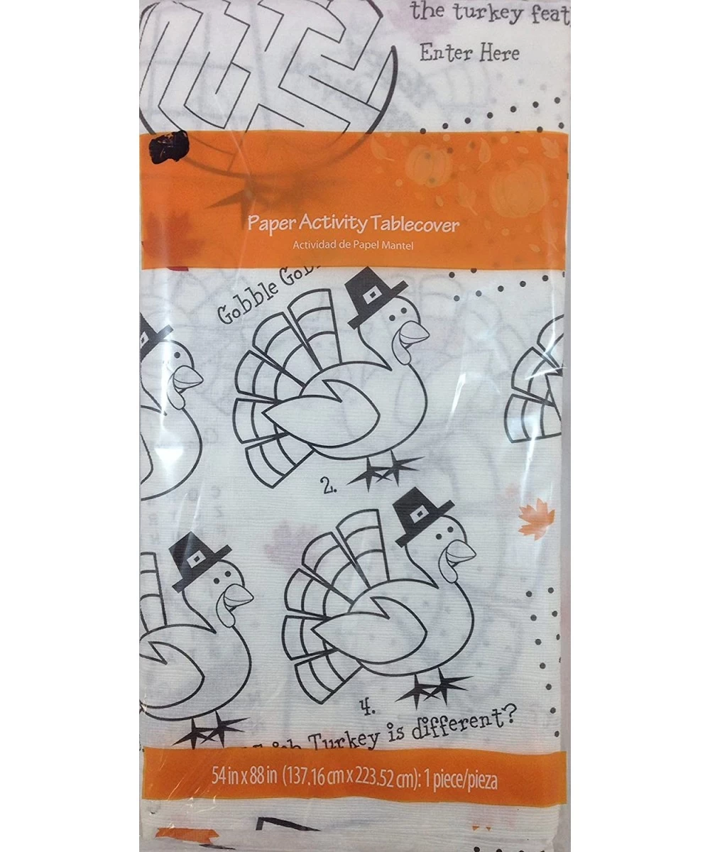 Paper Activity Happy Thanksgiving Tablecover $16.82 Kids' Party Tablecovers