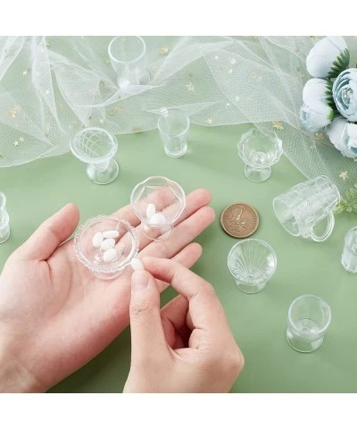 48 Pcs Mini House Mini Wine Cup 12 Style Clear Miniature Food Cups Drinking Beer Water Cups Dessert Dish Jar Cup Accessories ...