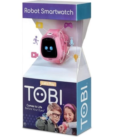 Tobi Robot Smartwatch - Pink with Movable Arms and Legs Fun Expressions Sound Effects Play Games Track Fitness and Steps Buil...