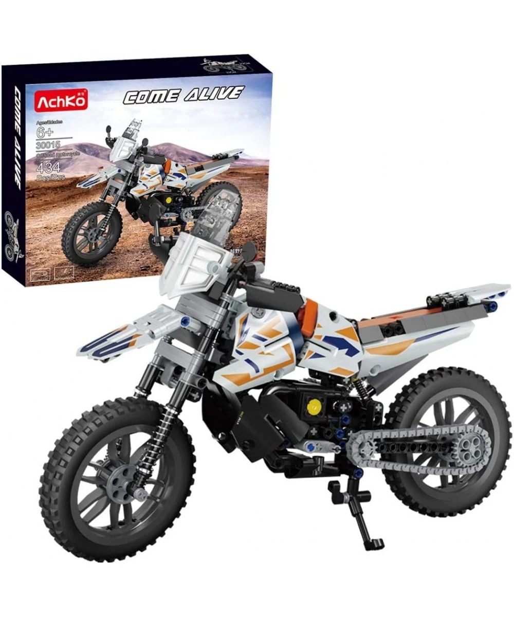 Motorcycle Building Block Mountain Off-Road Motorbike MOC Bricks Collectible Model Compatible with Lego (434 Pieces) $48.55 T...