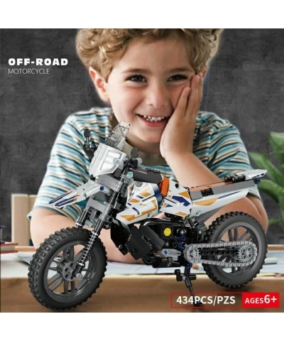 Motorcycle Building Block Mountain Off-Road Motorbike MOC Bricks Collectible Model Compatible with Lego (434 Pieces) $48.55 T...