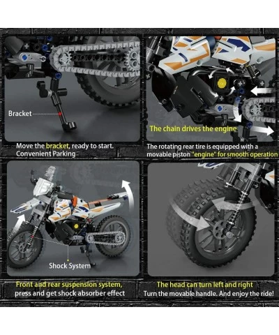 Motorcycle Building Block Mountain Off-Road Motorbike MOC Bricks Collectible Model Compatible with Lego (434 Pieces) $48.55 T...