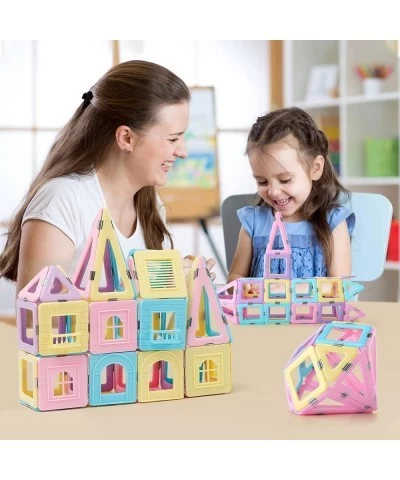 Magnetic Tiles Building Blocks Toys for Kids 136 Pieces 3D Creative Castle Construction Magnetic Stacking Set Preschool Intel...