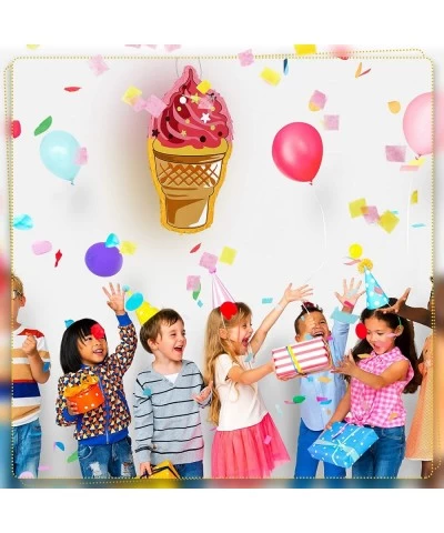 Ice Cream Pinata Small Summer Theme Pinatas for Birthday Party with Blindfold Bat and Confetti Colorful Birthday Decorations ...