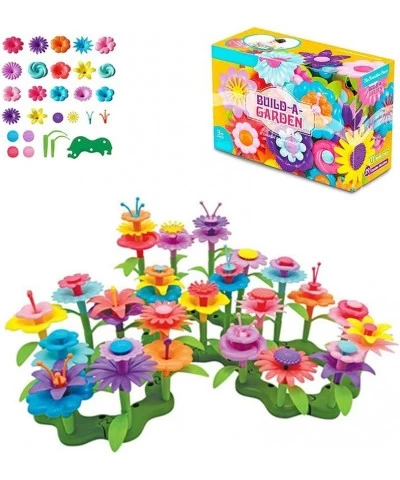 Flower Garden Building Toys - 52 Colored Blocks: Stamens Pistils Petals Leaves Base - Educational Creative Play for Preschool...