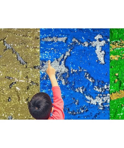 Sensory Wall Sequin Flip Fabric for Kids 0.2" Large Sequins Sensory Graffiti Fabric for Toddlers on The Floor/Wall/Desk Tacti...