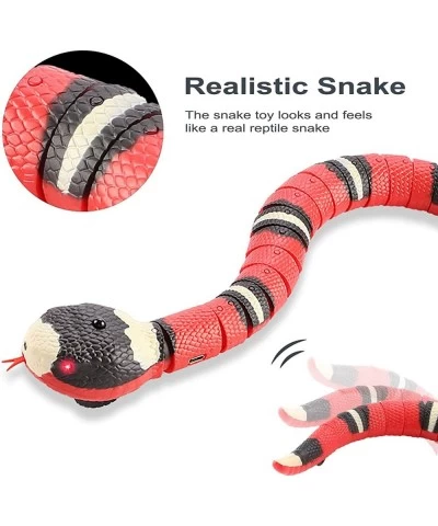 Realistic Snake Toy 15 inch Long Automatic Fast Moving Snake Rattlesnake Toy with Retractable Tongue and Swinging Tail for Ki...