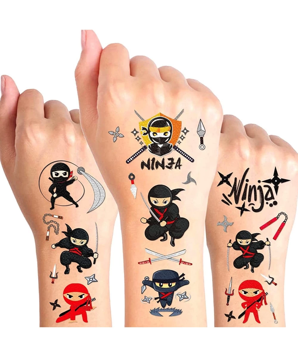 520 Pieces Ninja Temporary Tattoos Kids Birthday Party Decorations Supplies Temporary Tattoos For Kids Spy Ninja Kit Karate P...