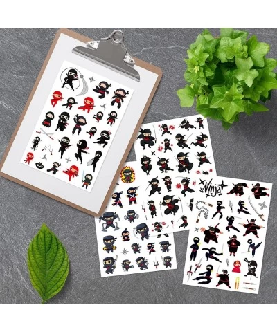 520 Pieces Ninja Temporary Tattoos Kids Birthday Party Decorations Supplies Temporary Tattoos For Kids Spy Ninja Kit Karate P...