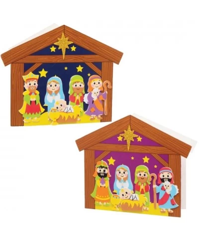 AX567 Nativity Scene Card Craft Kits for Kids - Pack of 6 Children's Christmas Arts Crafts and Decorations $17.35 Craft Kits