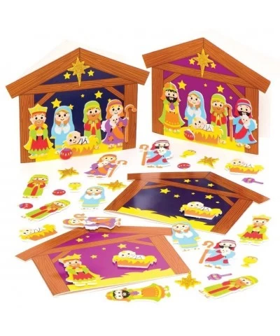 AX567 Nativity Scene Card Craft Kits for Kids - Pack of 6 Children's Christmas Arts Crafts and Decorations $17.35 Craft Kits