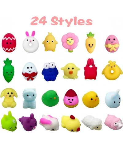 48 PCS Easter Mochi Squishy Toys Stress Relief Squishies for Kids Boys Girls Toddlers Easter Basket Stuffers Egg Fillers Gift...