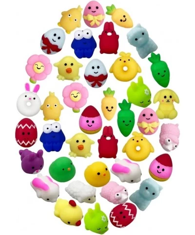 48 PCS Easter Mochi Squishy Toys Stress Relief Squishies for Kids Boys Girls Toddlers Easter Basket Stuffers Egg Fillers Gift...