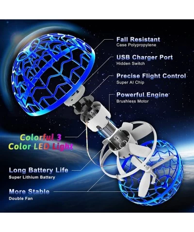 Flying Orb Ball Toys 360° Soaring Hover Pro Boomerang Spinner Flying Ball Hand Controlled Hover Ball Mini Drone for Kid Flyin...