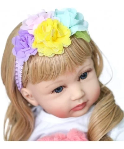 Toddler Reborn Baby Doll Girl Princess with Curly Blonde Hair 24 Inch 60cm Real Life Looking Reborn Toddler Dolls Soft Body S...