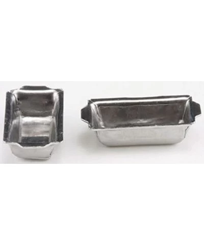 1:12 Scale Set of 2 Aluminum Bread Pans $22.29 Dollhouse Accessories