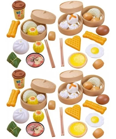 Chinese Breakfast Toys 58Pcs Breakfast Play Food Plastic Chinese Dim Sum Toy Food Cooking Toys Role Play Toys |26 X 26 X 10 c...