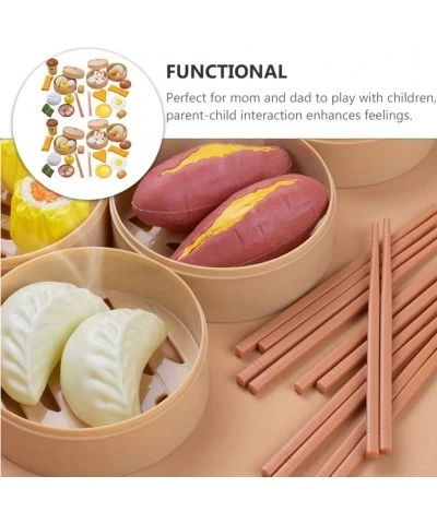 Chinese Breakfast Toys 58Pcs Breakfast Play Food Plastic Chinese Dim Sum Toy Food Cooking Toys Role Play Toys |26 X 26 X 10 c...