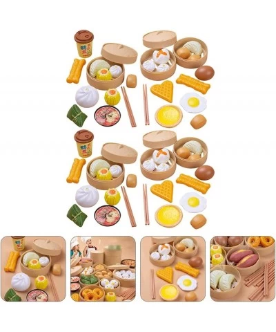 Chinese Breakfast Toys 58Pcs Breakfast Play Food Plastic Chinese Dim Sum Toy Food Cooking Toys Role Play Toys |26 X 26 X 10 c...