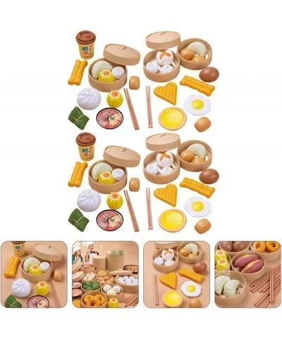 Chinese Breakfast Toys 58Pcs Breakfast Play Food Plastic Chinese Dim Sum Toy Food Cooking Toys Role Play Toys |26 X 26 X 10 c...