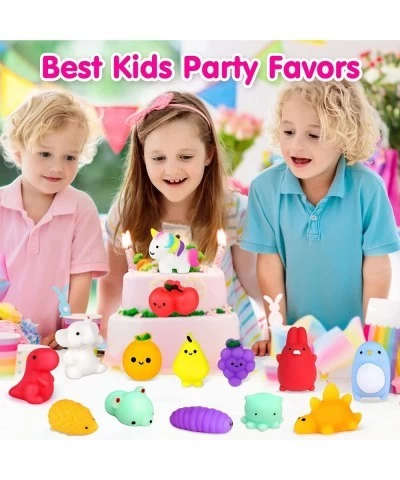 65PCS Mochi Squishy Toys for Kids Party Favors Fruit Animal Mini Squishies Stress Relief Toys Easter Egg Fillers Goodie Bag S...