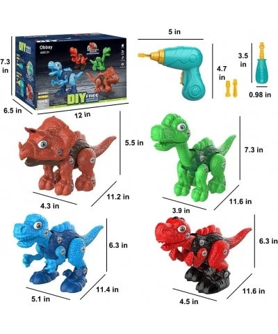 Dinosaur Toys for Kids: Take Apart Dinosaur Toys for Kids 3-5 5-7 STEM Construction Building Toys Kid Toys with Electric Dril...