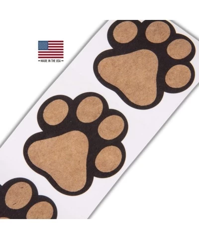 Paw Prints Animal Stickers- 500 1.5" Labels Dog Paw Prints for Kids Parties Vets Kennels and Mailing. Made in The USA (Kraft)...