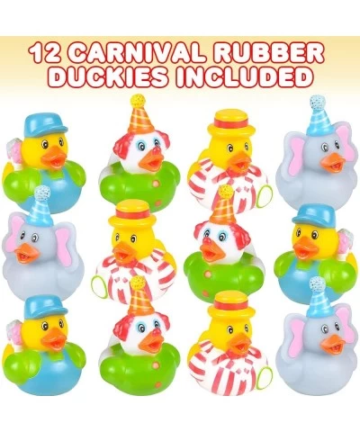 Carnival Rubber Duckies for Kids Pack of 12 Cute Duck Bathtub Pool Toys Fun Carnival Supplies Birthday Party Favors for Boys ...