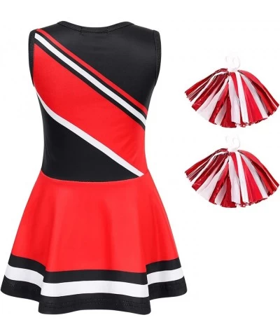 Cheerleader Costumes for Girls Toddler Cheerleading Dress up for Party Movie Halloween Kids Fancy Cosplay Outfit $44.94 Kids'...