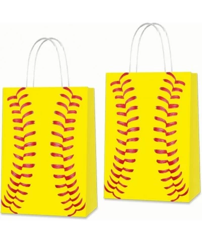 16 PCS Softball Birthday Favor Gift Bags for Kids Birthday Party Supplies Softball Sports Themed Design Birthday Party Decora...