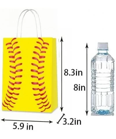 16 PCS Softball Birthday Favor Gift Bags for Kids Birthday Party Supplies Softball Sports Themed Design Birthday Party Decora...