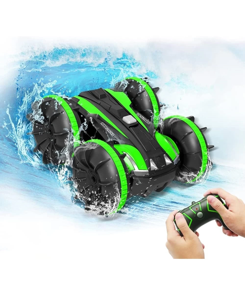 Toys for 6-10 Year Old Boys Amphibious Remote Control Car Remote Control Boat 2.4 GHz Waterproof RC Monster Truck 4WD Remote ...