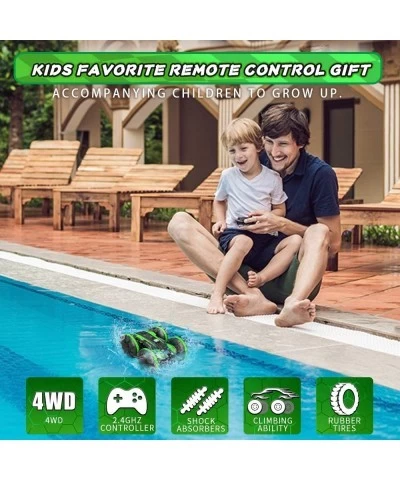 Toys for 6-10 Year Old Boys Amphibious Remote Control Car Remote Control Boat 2.4 GHz Waterproof RC Monster Truck 4WD Remote ...