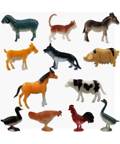 Mini Farm Animal Figurines Realistic Farm Animal Figures Playset Plastic Farm Animals Educational Learning Toys Cake Toppers ...