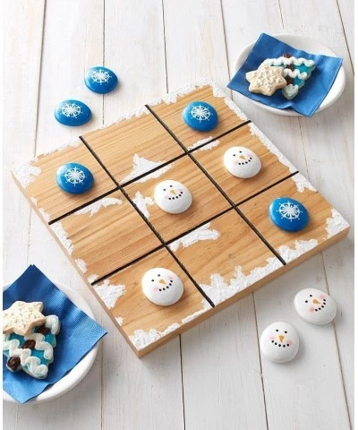 Christmas Board Game - Tic-Tac-Toe with Christmas Pieces - Snowman/Snowflake $40.72 Board Games