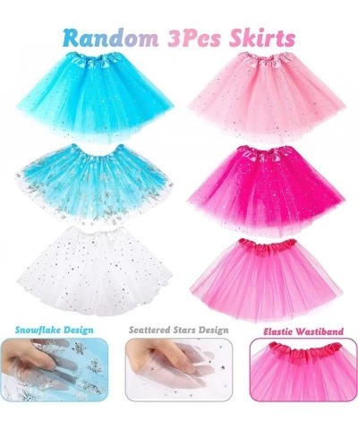 51Pcs Princess Jewelry Toy Pretend Play Set Ballet Tutu Skirts of Stars Snowflake for Little Girls Crowns Necklaces Adjustabl...