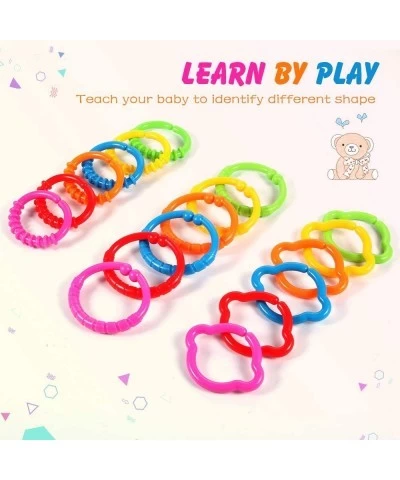 Link-to-Go Connecting Rings Toy Hanging Stroller Car Seat Crib Playmat Attach Toys Infant Newborn Boy Girl Clip On Early Educ...