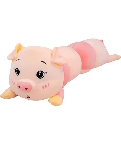 Pig Long Plush Pillow Stuffed Animal Soft Stuffed Big Hugging Plush Toy Gifts for Kids Birthday Lovely Piggy Doll (Round Eyes...