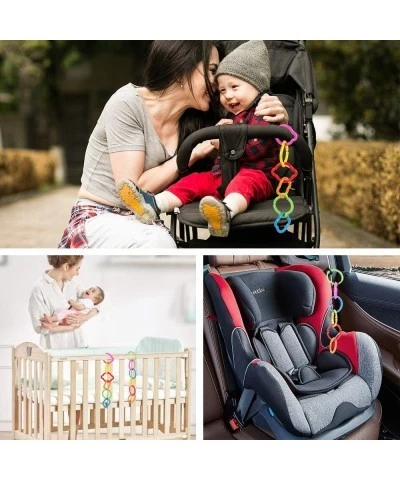 Link-to-Go Connecting Rings Toy Hanging Stroller Car Seat Crib Playmat Attach Toys Infant Newborn Boy Girl Clip On Early Educ...