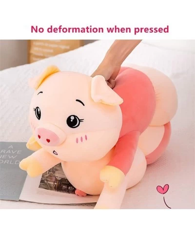 Pig Long Plush Pillow Stuffed Animal Soft Stuffed Big Hugging Plush Toy Gifts for Kids Birthday Lovely Piggy Doll (Round Eyes...