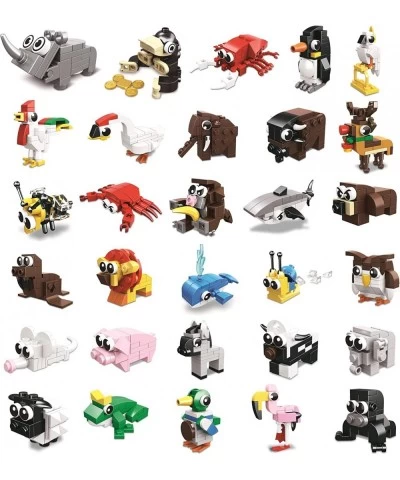 30 Sets of Small Cute Animals (867 Pieces) Mini Horse Cat Dog Pets Safari Jungle Farm Zoo Kits Classic Building Blocks Value ...