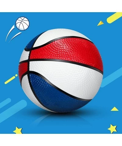 12 Pcs Red White Blue Mini Basketballs 5 Inches Small Basketballs with Pump Kids Rubber Basketball Sports Ball for Indoor Out...