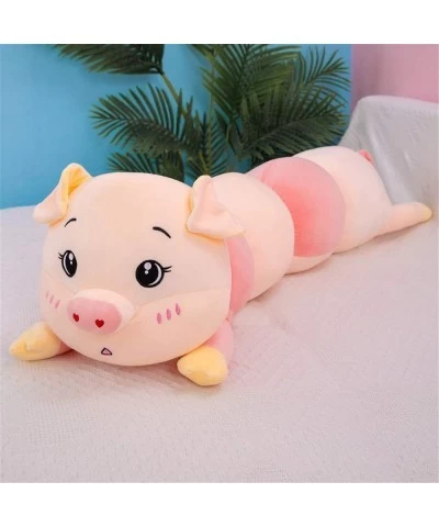 Pig Long Plush Pillow Stuffed Animal Soft Stuffed Big Hugging Plush Toy Gifts for Kids Birthday Lovely Piggy Doll (Round Eyes...