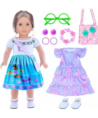 18-Inch American Doll Accessories Mira-bel & Isa-Bella Magical House Themed Princess Dress Stuff for American 18 Inch Girl Do...