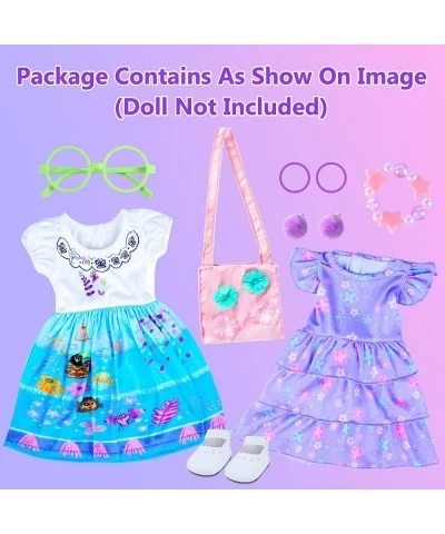 18-Inch American Doll Accessories Mira-bel & Isa-Bella Magical House Themed Princess Dress Stuff for American 18 Inch Girl Do...