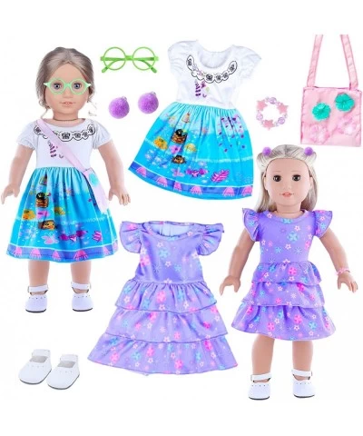 18-Inch American Doll Accessories Mira-bel & Isa-Bella Magical House Themed Princess Dress Stuff for American 18 Inch Girl Do...