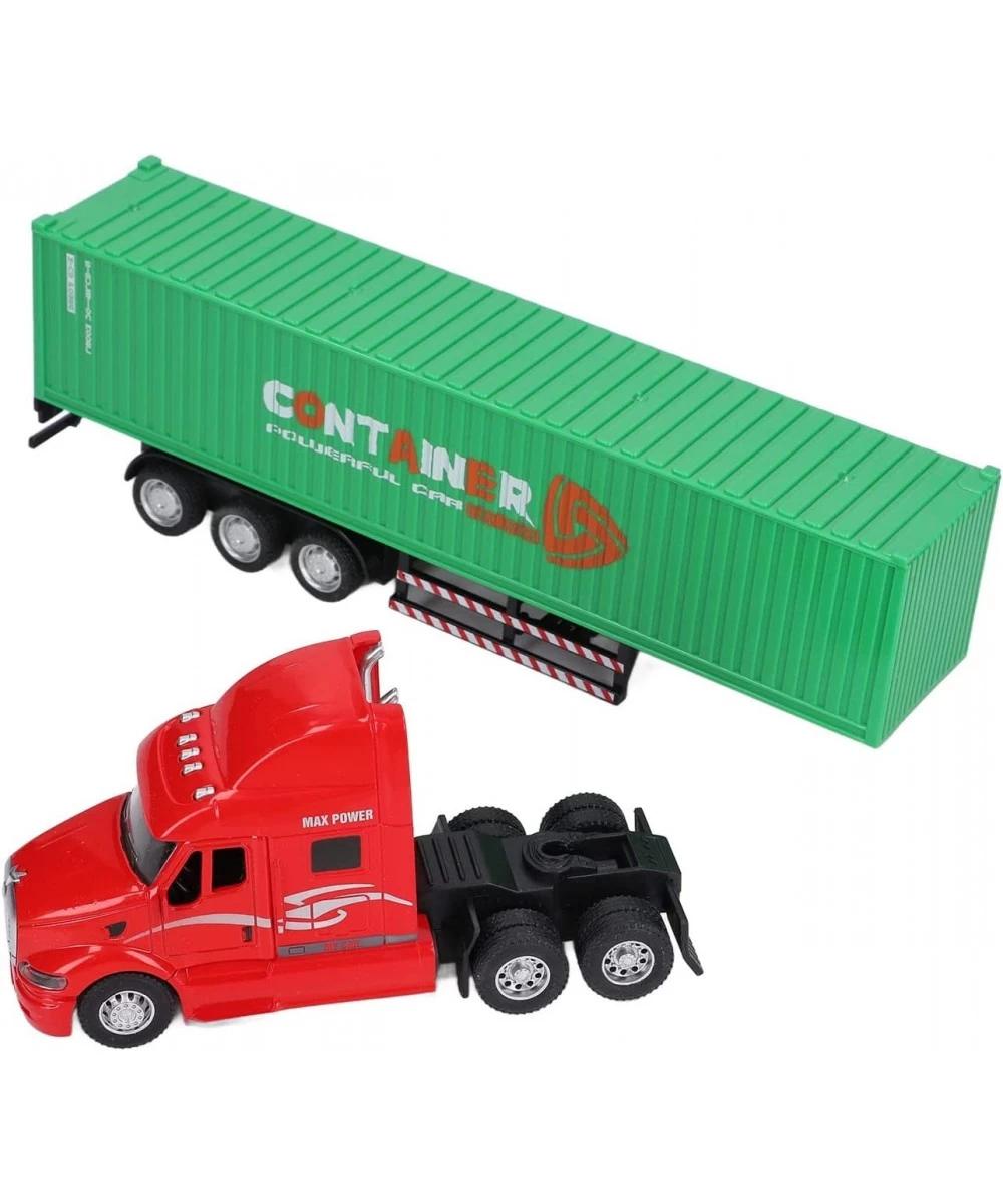 1:48 Simulation Alloy Container Truck Toy Model with Skeleton Trailer Container Truck Model Diecast ExpressCarrier Truck Orna...