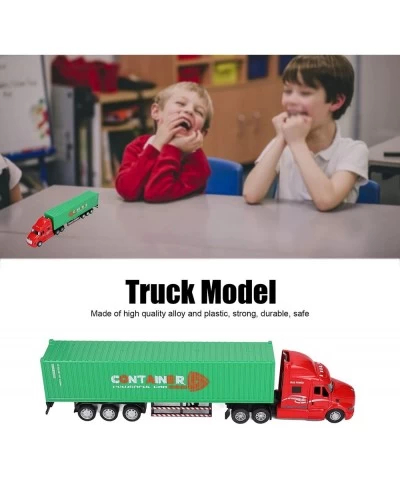 1:48 Simulation Alloy Container Truck Toy Model with Skeleton Trailer Container Truck Model Diecast ExpressCarrier Truck Orna...