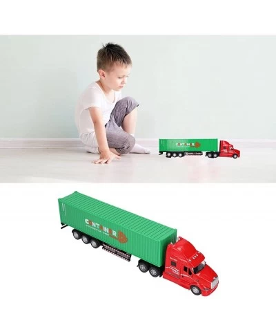 1:48 Simulation Alloy Container Truck Toy Model with Skeleton Trailer Container Truck Model Diecast ExpressCarrier Truck Orna...