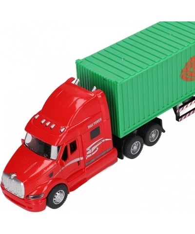 1:48 Simulation Alloy Container Truck Toy Model with Skeleton Trailer Container Truck Model Diecast ExpressCarrier Truck Orna...